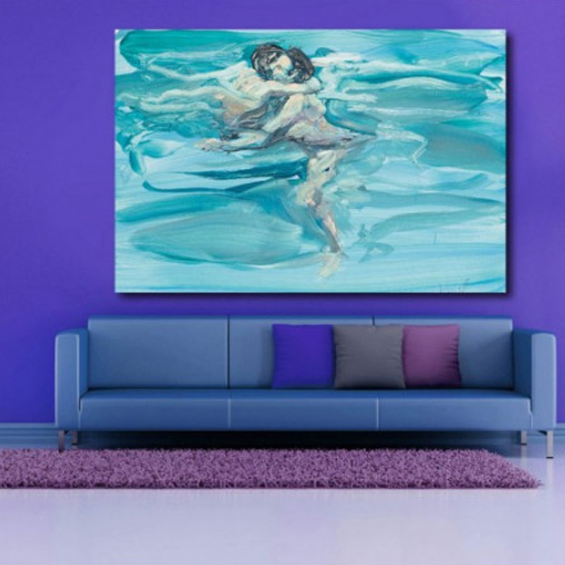 Πίνακας σε καμβά με Ζωγραφική Eric Fischl Swimming Lovers